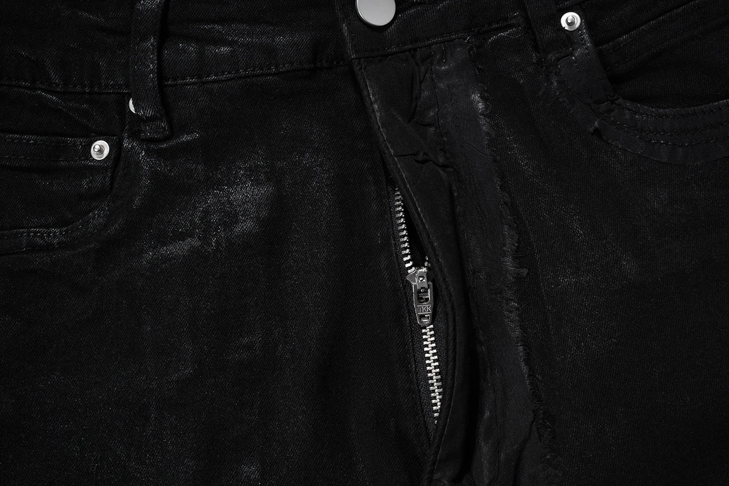 y2k streetwear wax leather strecth jeans for men and women ropa hombre baggy flare pants oversized straight denim trousers 1 unique jeans style 1143