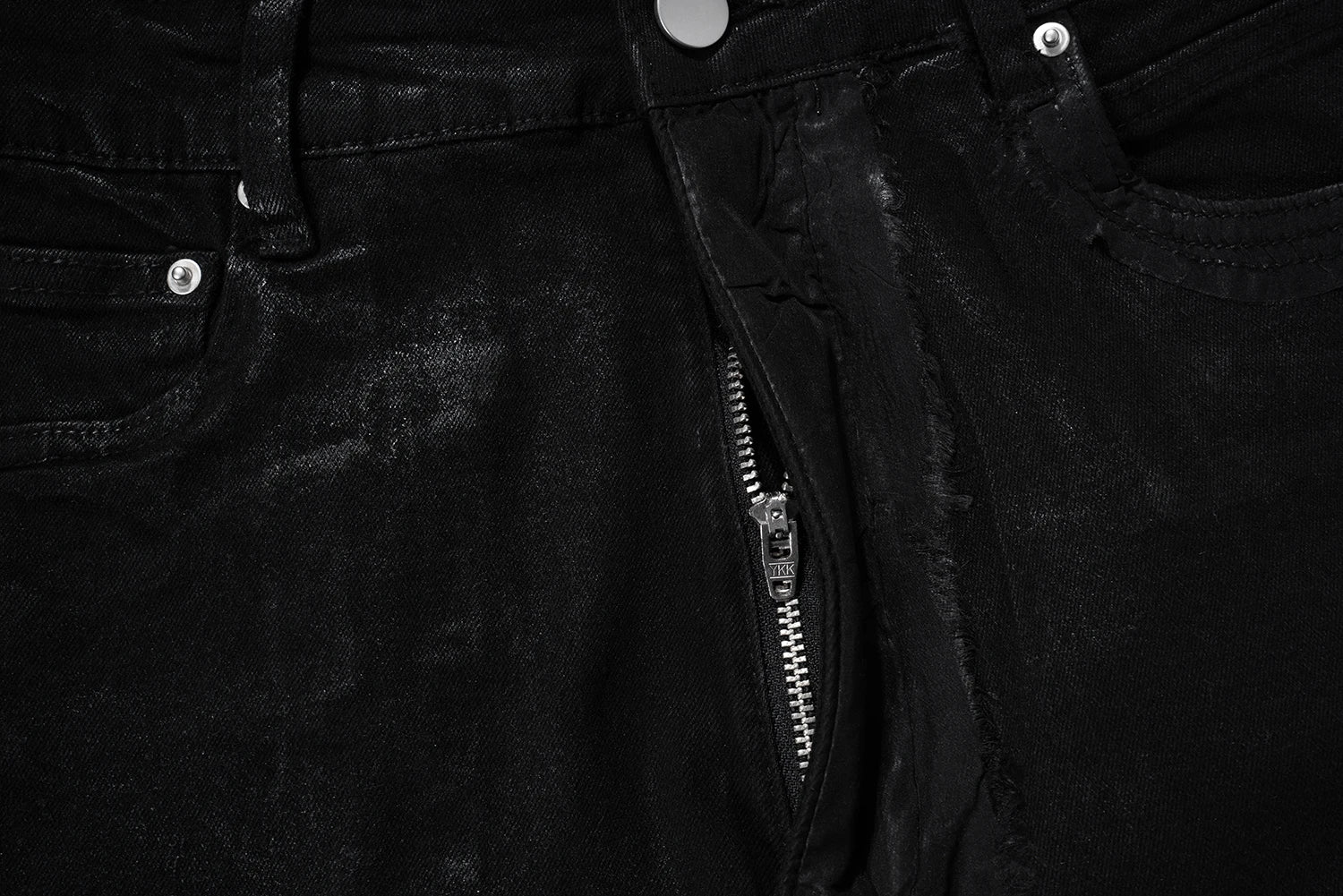 y2k streetwear wax leather strecth jeans for men and women ropa hombre baggy flare pants oversized straight denim trousers 1 unique jeans style 1143