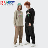 Cyberpunk Shirt – Rainbowtouches 2022 Men Long Sleeve Vintage Graphic Letter P – Edgy Streetwear for All Genders