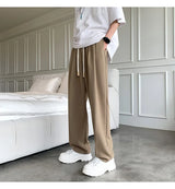2023 summer new fashion straight trousers mens casual pants thin section wide leg pants boutique clothing simple style unique default style 3717