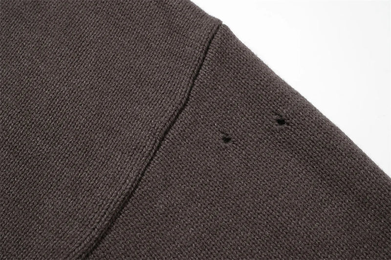 techwear flame knit sweater with structured oversized fit, ideal for cold streetwear layers, men’s streetwear clothing piece 