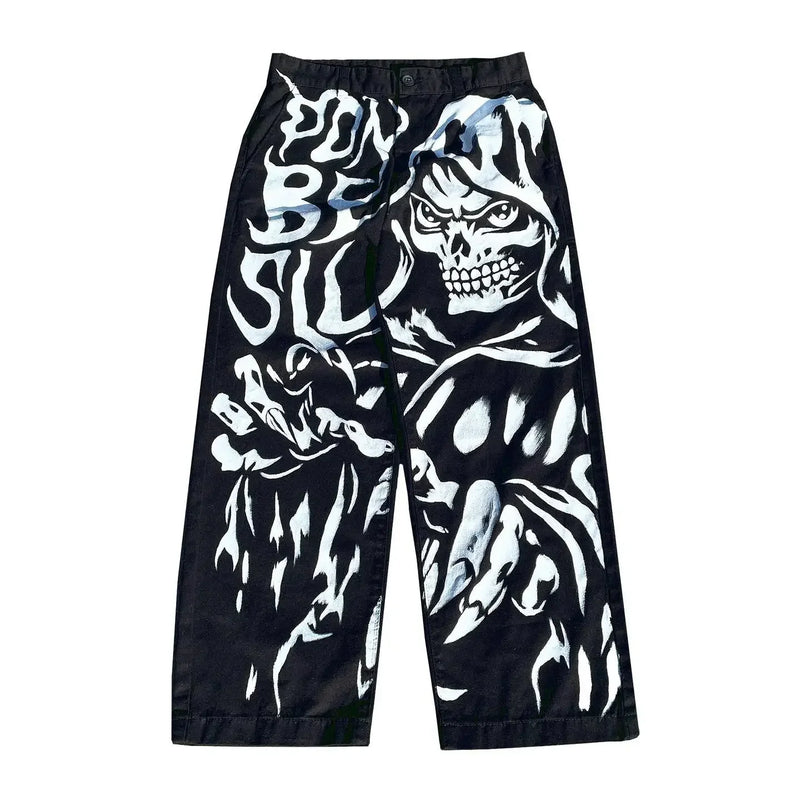 harajuku sunny sexy girl anime print baggy jeans new style wide leg trouser y2k popular streetwear men women high waist pants unique jeans style 5483