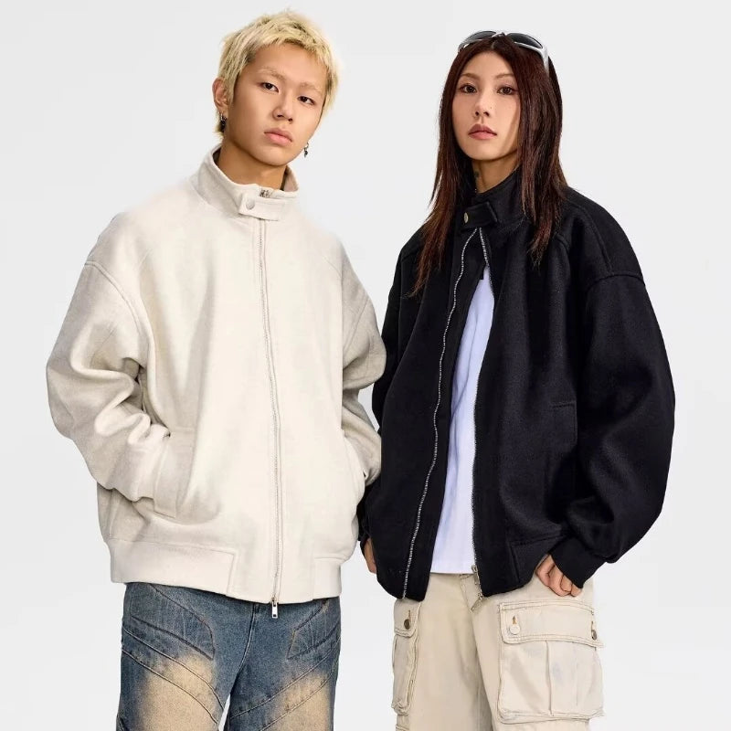 Autumn New Stand Collar Sports Jacket Mens Korean Couple College High