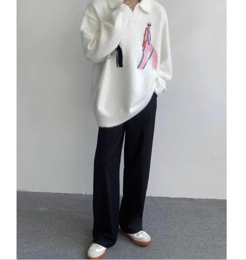y2k flame streetwear, 2025 trend fit, trendy urban fashion top for men, layered streetwear look