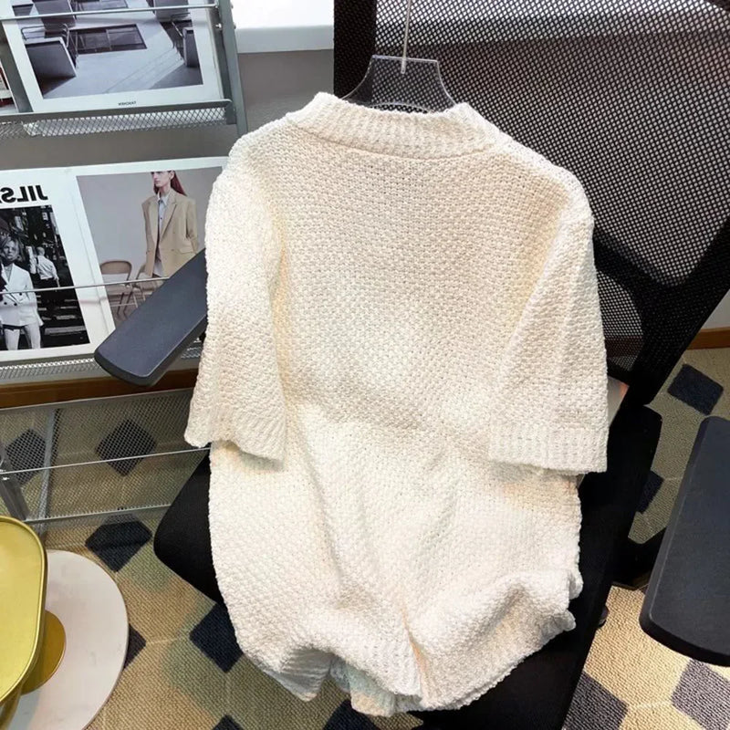 Mens Casual Soft Knitwear Genderless Fashion Personalized Versatile Comfortable Knitted Tops Unisex 2024 Spring Autumn New