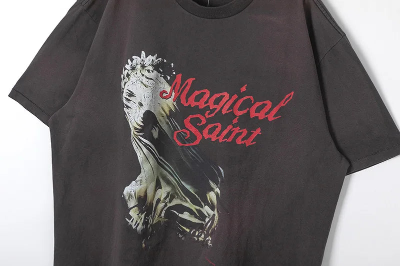 Vaporwave Streetwear – New Saint T Shirts Men Woman High Quality Casual Loose Angel – Urban Streetwear for Men & Women