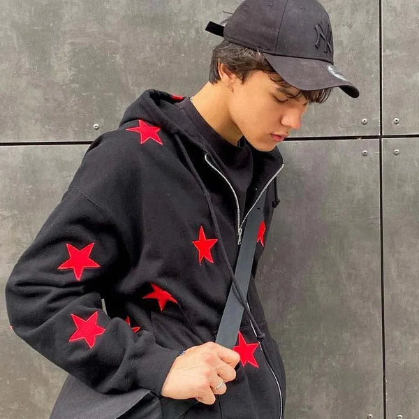 Y2K Clothes Emo Pullover Vintage Jacket Oversize Streetwear Fashion St