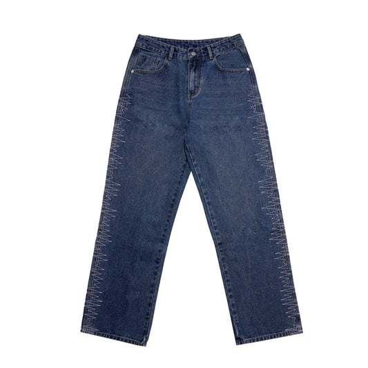 rainbowtouches 2022 brand jeans mens high street pants loose straight men jeans retro embroidery fashion mens trousers unisex urban skinny jeans