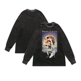 Trapwear Shirt – Rainbowtouches Washed T Shirt Men Oversized High Street Clot – Modern Streetwear for Everyone