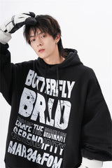 Aesthetic Zip Knit Outerwear – American Street Mottled Letter Print Hoodies For Men 2024 New Hip Hop Fashion Hooded Sweatshirt Couple Y2K Vintage Hoodie | Zip Knit Drop #170