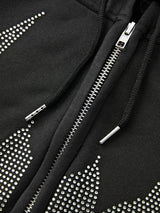 Dark Spider hot drilling Hoodie Pullover Sweatshirt Streetwear vintage Loose Hip Hop Punk Kpop Dance Winter Clothes Long Sleeve