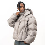 Winter hooded down jacket thickened