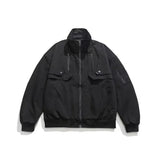 panel varsity outerwear, 2025 trend, for men, fall streetwear outfit, oversized style, layered fashion, modern aesthetic, graphic detail