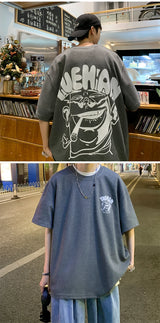 Cyberpunk Graphic tee – Harajuku Oversized High Street T Shirt Short Sleeve Man T Sh