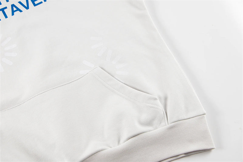 New Arrival ET Hotselling loads foam slogan print washed worn High-Street hoodie loose plush sweatshirt for men and women