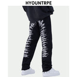fashion back letters embroidery denim jeans mens casual zipper straight harajuku jean trouser hip hop streetwear pants joggers relaxed fit joggers