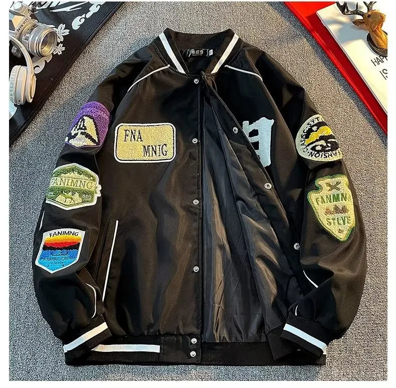 leather panel jacket, streetwear for men, men's streetwear fashion, oversized urban jacket, high quality cold-weather coat