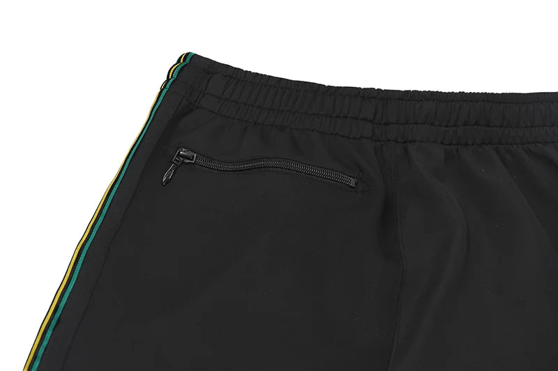 best quality black loose casual pants men woman lovers chaopai pattern embroidery side edge weaving joggers sweatpants unique joggers style 4679