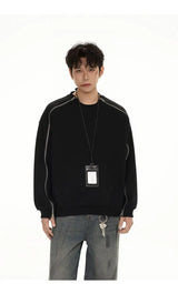 Zipper Pullover Sweatshirt Men Women Streetwear Fashion Loose Casual B