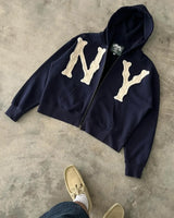 Winter American Gothic Men's Personalized Hooded Sweatshirt and Sweatpants Two-piece Set Trendy Y2K Niche Sports Men's Top