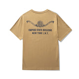 Harajuku Broken heart – Amekaji Vintage Cotton Printed T Shirt Men 2023 Spring Summe