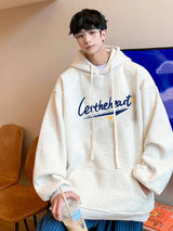 Autumn Letter Print Hoodie Fashion Men Harajuku Aesthetic Pullover Hoo