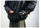 japanese street motorcycle set men thickened stand collar hip hop leather jacket harajuku casual pants 2 pcs bomber suit 2023 unique default style 4899