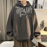 High Street Letter Print Oversized Hoodie Mens New Hip Hop Fashion