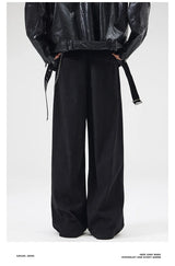 wide leg casual suit pants men japanese korean streetwear fashion loose cleanfit suit baggy pants cityboy long trousers unique default style 2161
