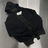 trapwear oversized shirt featuring undermycar 2024 new high quality shirt plaid cover with layered zipper open up hoodie black