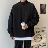 2023 Summer New Light Luxury Fashion Men's Half-high Collar Shirt Jacket Bottoming Shirt Boutique Clothing Simple Style