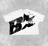 2000s Casual Mysterious Ninja Avatar Pattern Printed Gothic Loose Cotton Short Sleeves Hip Hop Y2K Top Men's and Women's tees