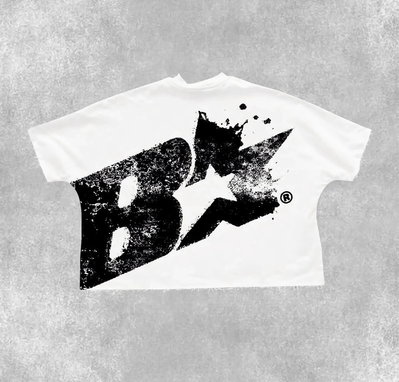 2000s Casual Mysterious Ninja Avatar Pattern Printed Gothic Loose Cotton Short Sleeves Hip Hop Y2K Top Men's and Women's tees