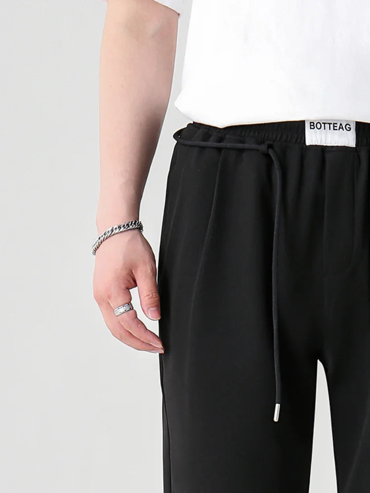 mens pants casual elastic waist drawstring straight trousers streetwear new fashion traf homme pants urban fashion pants