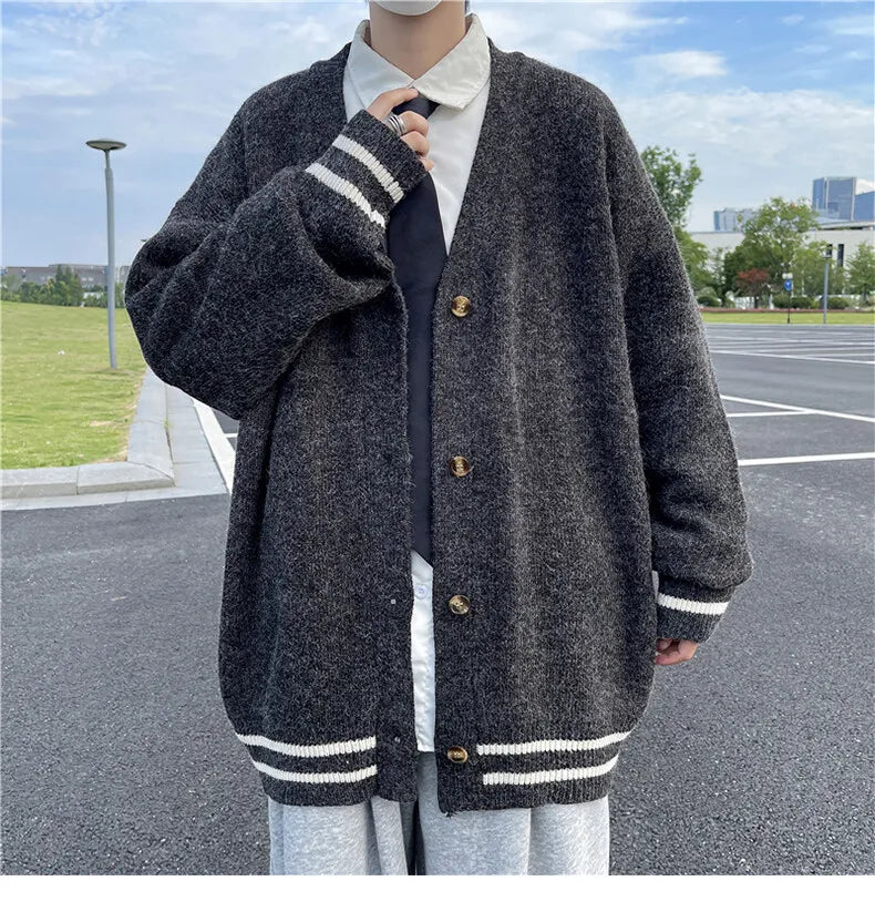 grunge knit pullover for fall and winter, oversized aesthetic with urban style, mens fashion layer for modern streetwear coll