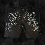 hip hop fashion y2k street high waist gothic skull geometry men jeans american retro couples straight loose pants stacked flare jeans