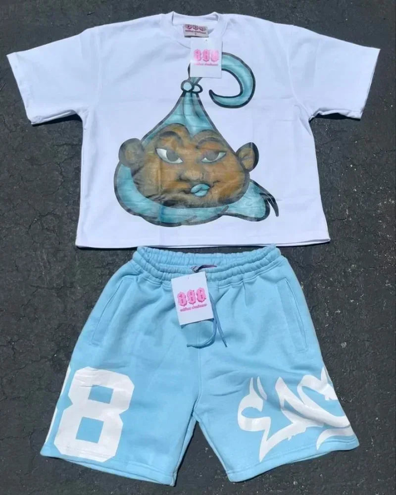 Harajuku y2k oversized t shirt kanker sisters graphic t shirts top hip hop streetwear american gothic all cotton women clothing