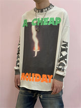 cyberpunk aesthetic print tee featuring high street vintage retro a cheap holiday letter print fire hand thunder streetwear cotton long sleeve t shirt pullover