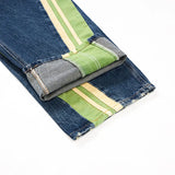 men streetwear fashion side splice hip hop loose casual wide leg straight baggy jeans pant cityboy jeans pants trousers unique jeans style 2591