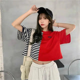 Trapwear Anime panel – Short Sleeved T Shirt Women 2024 New Summer Design White Spl