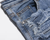 retro hole ripped distressed jeans for men straight washed harajuku hip hop loose denim trousers vibe style casual jean pants unique jeans style 850