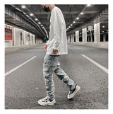 original tie dyed ripped flared denim jean for men streetwear washed hole casual stacked jeans pants mens slim fit jeans 2023 unique jeans style 3739