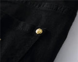 high new 2022 classical vintage morden luxurious embroidered bee crown jeans cotton denim pants comfort casual 28 38 n404 unique jeans style 1257