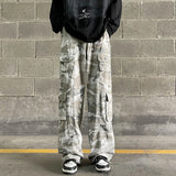 2023 new fashion side pocket camouflage baggy men cargo pants tactical clothing hip hop casual long trousers pantalones hombre unique cargo style 6032