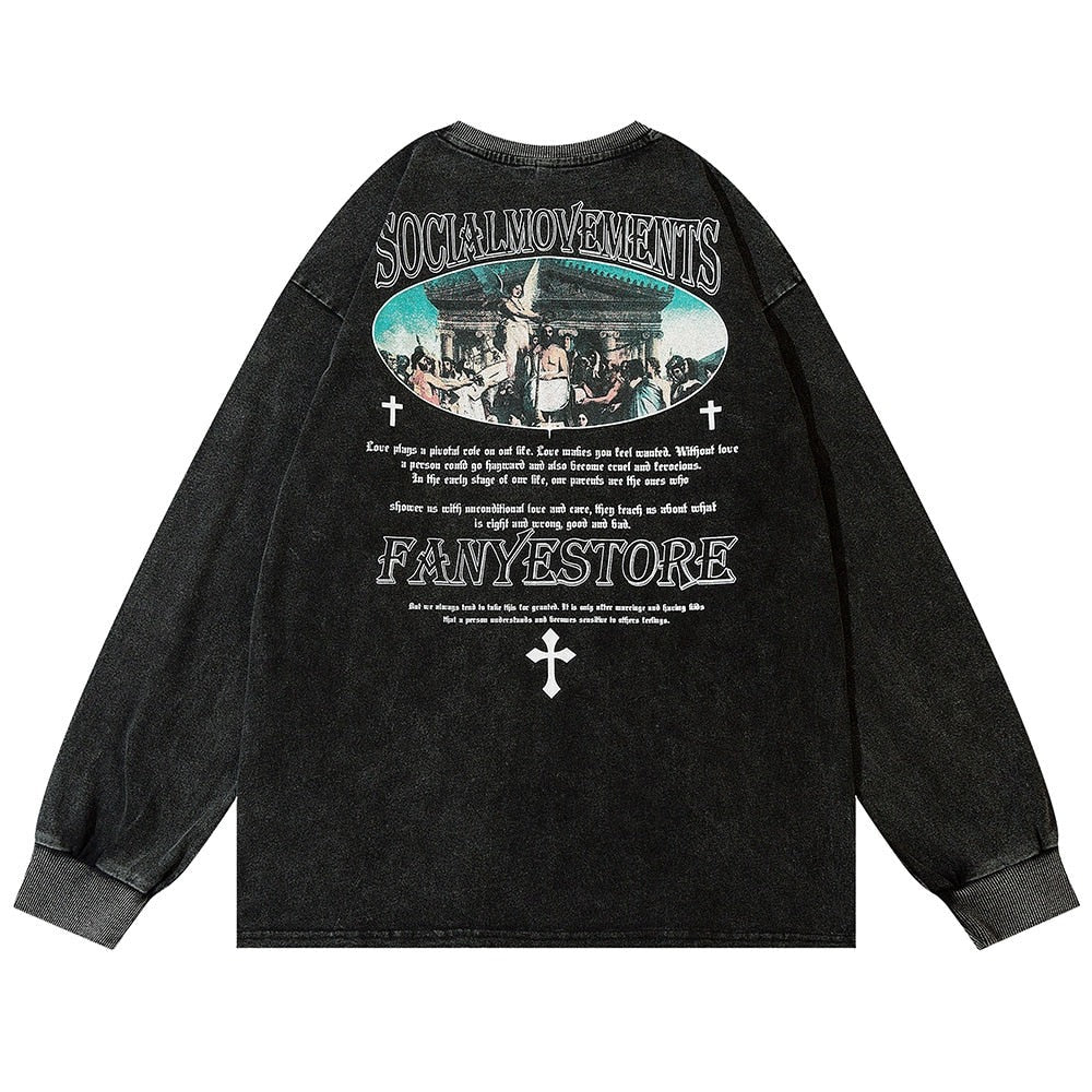 "Sheriff" Unisex Men Women Streetwear Graphic Sweatshirt Daulet Apparel