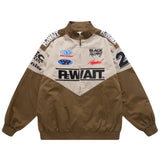 hip hop streetwear racing jacket coat men letter embroidery harajuku cotton casual spring outwear khaki fashion photo stylish - variant style e4c12a for streetwear fashion