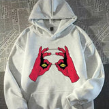 Funny Anime Graphic Printed Hoodies For Men Hip Hop Fashion Hoody Sweatshirts