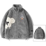 rainbowtouches mens jackets high street fashion cashmere coat autumn and winter loose printing plush for warmth unisex blue s - variant style 33c43f for streetwear fashion