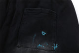 Saint Louis 24SS Future Vintage Splashing Ink Graffiti Making Dirty Water Making Old Drawstring Shorts For Summer