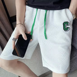 2023 Spring Men's Shorts Korean Fashion Black Shorts Harajuku High Street Men's Clothing White Gym Shorts Men Sweatpants New